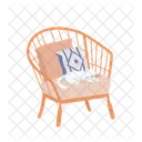 Lazy cat lying on chair  Icon