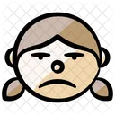 Girl Face Lazy Icon