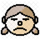 Girl Face Lazy Icon