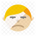 Boy Face Lazy Icon