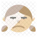 Girl Face Lazy Icon