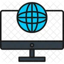 Lcd Globe Globe International Broadcasting Icon