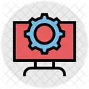 Lcd Setting Gear Cog Wheel Icon