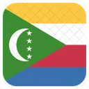 Les Comores Drapeau Icône