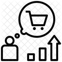 Le consommateur augmente  Icône