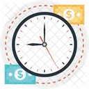 Temps Argent Horloge Icon