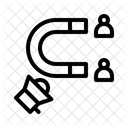 Leadgenerierung Marketing Vertrieb Symbol