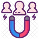 Lead Magnet User Magnet Employee Attraction Icon