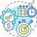 Lead Time And Punctuality Icon