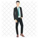 Businessman Entrepreneur Welcome Icon