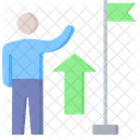 Leadership Progress Flag Icon