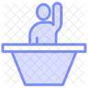 Leadership Gestion Duotone Line Icon Icon