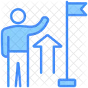 Leadership Progress Flag Icon