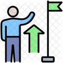Leadership Progress Flag Icon