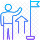 Leadership Progress Flag Icon