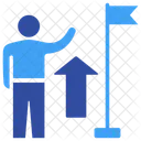 Leadership Progress Flag Icon