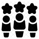 Leadership Teamwork Stars Icon