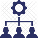 Zahnrad Leadmanagement Management Symbol