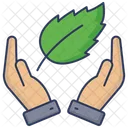 Leaf Save Environment Hand Icon
