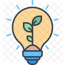 Leaf Lightbulb Sprout Icon