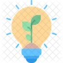 Leaf Lightbulb Sprout Icon