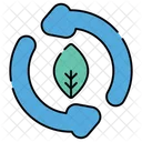 Leaf Recycling Eco Recycling Leaf Reprocess Icon