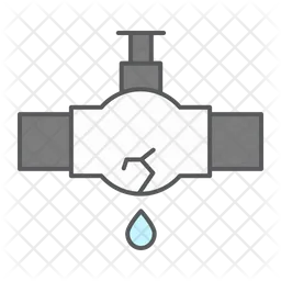 Leak Water Pipe  Icon