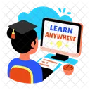 Learn Anywhere Study Student Icon