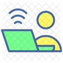Student Learning Online Study Icon