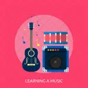 Learning Music Education Icon