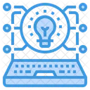 Laptop Lightbulb Education Icon