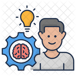 Learning Process Icon - Download in Colored Outline Style