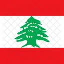 Lebanese Republic Flag Country Icon