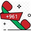 Lebanon Country Code Phone Code Icon