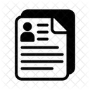 Lebenslauf-Biodaten  Symbol