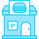 Lebensmittelgeschaft Stadtelemente Essen Symbol