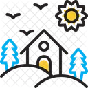 Lebensraum Wohnung Aufenthaltsort Symbol