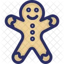 Weihnachten Lebkuchen Mann Icon