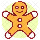 Lebkuchen Weihnachtscartoon Lebkuchenmann Icon