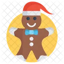 Lebkuchen Weihnachtscartoon Lebkuchenmann Icon