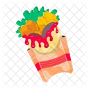 Fast Food Aufkleber Junk Food Street Food Icon