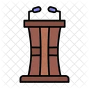 Podium Speech Presentation Icon