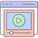 Icone De Couleur Lineaire Du Lecteur Video Icon