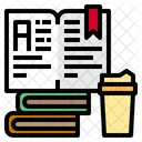 Libro Abierto Libros Taza De Cafe Icono