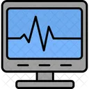 Lectura De Ecg Cuidado De La Salud Lectura De Ecg Lectura De Ecg Monitor De Latidos Del Corazon Hospital Clinica Icono