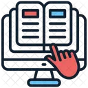 Lectura En Linea Clase En Linea Estudio En Linea Icono