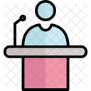 Lecture Podium Seminar Icon