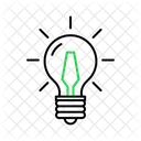 Outline Style In Green And Black Color Icon