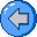 Left Circle Pixel Art Icon