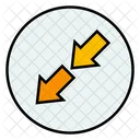 Down Left Two Arrows Direction Icon